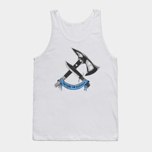 VICTORY OR VALHALLA (blue) Tank Top